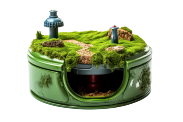 septic tank that is the perfect solution for your home's wastewater needs, isolated on white background