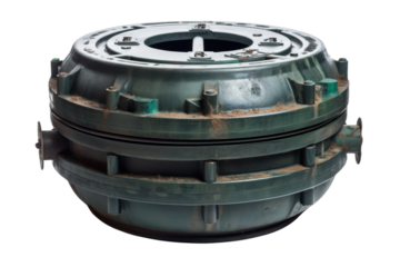 septic tank that is backed by a manufacturer's warranty, isolated on white background