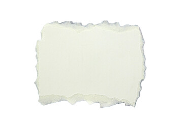 Obraz premium White piece of ripped paper edge cardboard texture isolated on white background with clipping path.