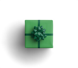 Green Gift Box with Green Ribbon and Bow