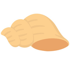 Cute Cartoon Sea Shell in Pastel Colors with Simple Design