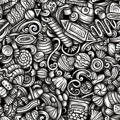 Graphics doodle Candies seamless pattern