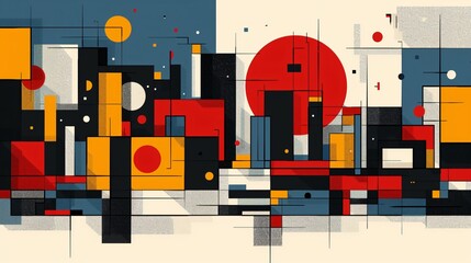 Geometric Cityscape Symbol