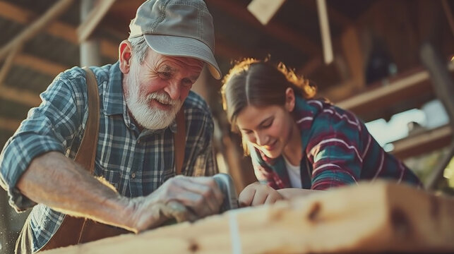 A man and a woman are working on a project together