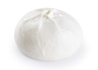 Burrata cheese isolated on white background. With clipping path.