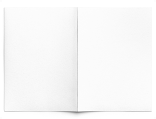 Open White Greeting Card Cover 5x7in