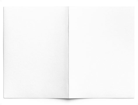 Open White Greeting Card Cover 5x7in