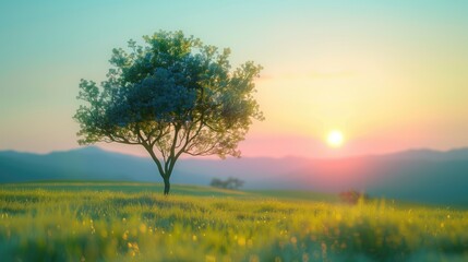 Fototapeta premium Free good morning scene wallpaper background photo