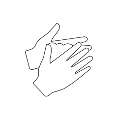 Please wash your hands icon sign. Vector illustration