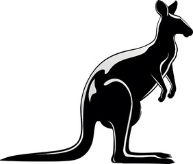 Kangaroo Silhouette Vector Illustration