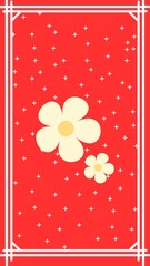 background with flowers and butterflies