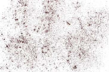 Powdered coffee isolated on white, top view, clipping