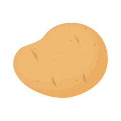 Vector cartoon image of a potato. Food and cooking concept. Root crop grown in the field. Element for your design