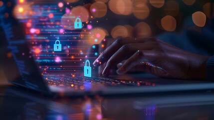 Obraz premium Enhancing Cybersecurity Measures: Protecting Your Digital Identity in a Connected World