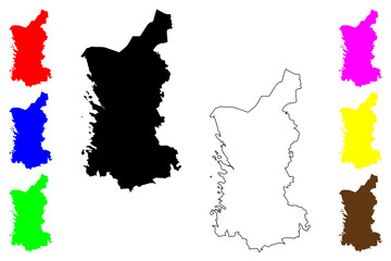Satakunta Region (Republic of Finland) map vector illustration, scribble sketch Satakunta map