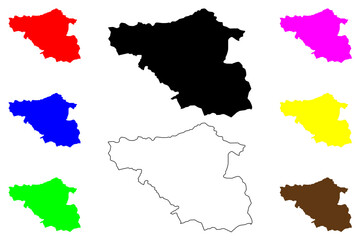 Samtskhe–Javakheti region (Republic of Georgia - country, Administrative divisions of Georgia) map vector illustration, scribble sketch Samtskhe Javakheti map
