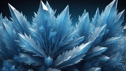 blue frost crystals abstract background design