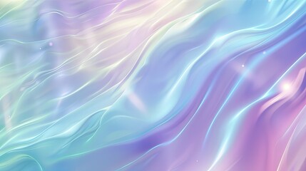 Obraz premium Dreamy, soft pastel gradient background with blue, purple, and green hues creating a holographic, blurred abstract effect.