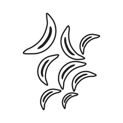 Sickle blood cell line icon 
