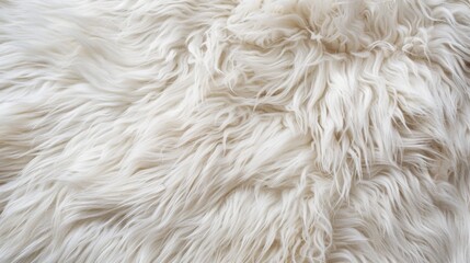 Background and texture of natural white fur animal