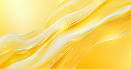 Abstract yellow background with soft waves and light lines for an elegant design