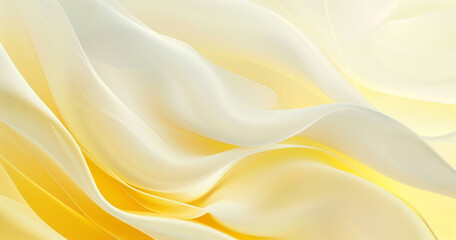 Obraz premium Abstract yellow background with soft waves and light lines for an elegant design