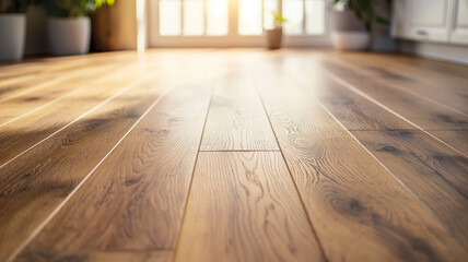 Sunlit Wooden Flooring in a Cozy Room