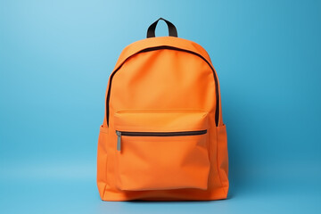 Fototapeta premium Orange Colors backpack on an isolated background
