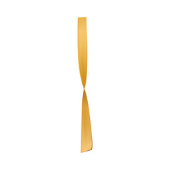 Realistic gold ribbon twist vector illustration