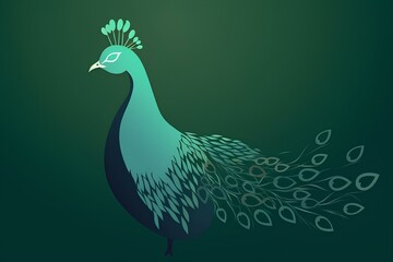 peacock with feathers made by midjourney