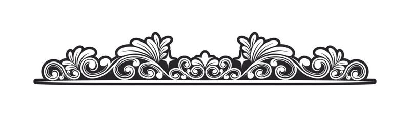 Vintage Baroque Victorian frame border victorian monogram floral engraved scroll ornament wedding © RIko Purnomo