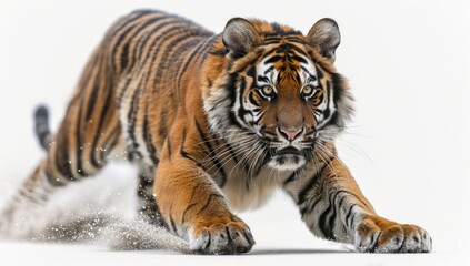 Obraz premium Tiger in Motion: A Majestic Hunt