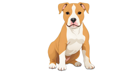 American Staffordshire Terrier puppy, vector , sticker