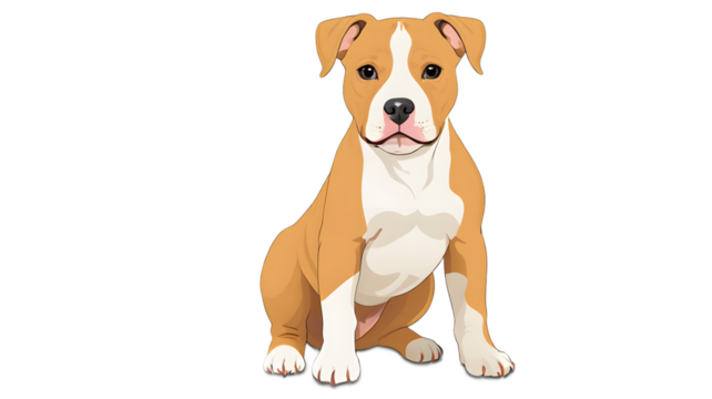 American Staffordshire Terrier puppy, vector , sticker