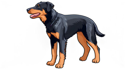 Beauceron puppy, vector , sticker