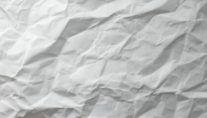 Obraz premium Abstract, close-up background of intensely crumpled, wrinkled white kraft paper with dramatic lighting, creating a textured, vintage, or rugged feel.