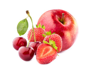 Red apple  on a white background isolated