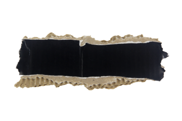 Blue piece of ripped paper edge cardboard texture isolated on white background with clipping path.