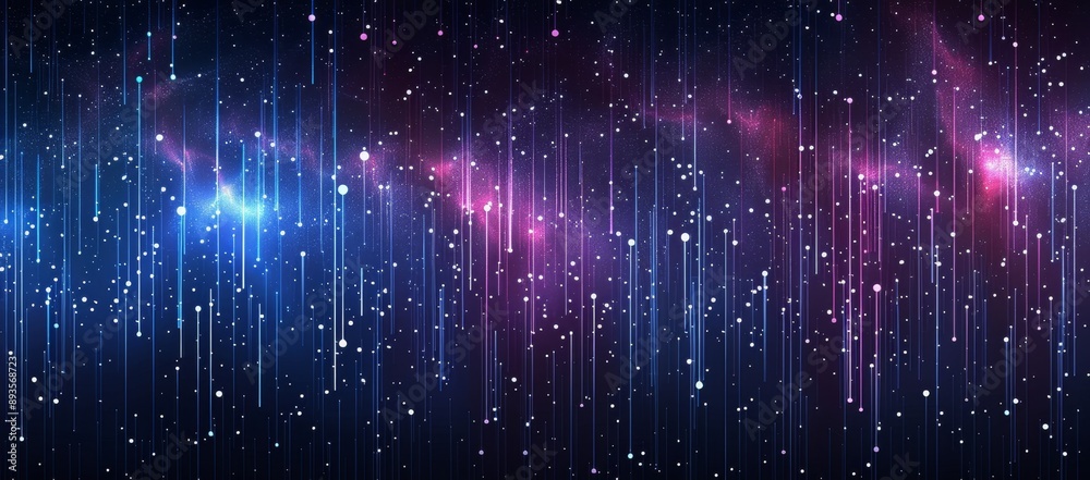 Poster design concept with abstract dots connected by a gradient line. internationalization concept for a s