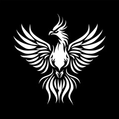 Fototapeta premium flying phoenix bird vector illustration design