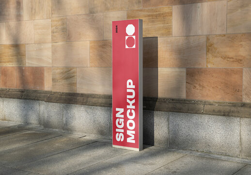 Vertical Museum Sign Mockups
