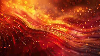 Luxurious wallpaper with red gold gradient soft focus lights