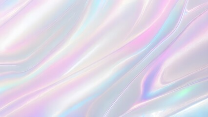 Obraz premium Holographic background light refraction texture overlay effect for photo and mockups. Organic drop diagonal holographic flare on a white wall. Shadows for natural light effects. Blurred rainbow light 