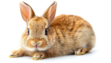 Obraz premium Adorable Brown Bunny with Curious Gaze