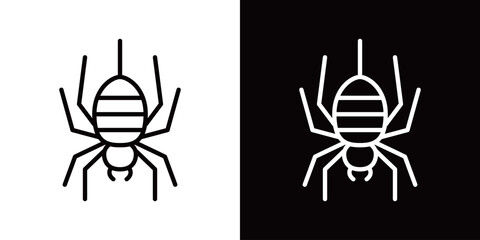 蜘蛛のシンプルな線画アイコン