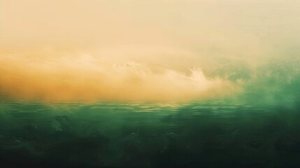 Fototapeta premium Abstract wallpaper with forest green and apricot gradient blurred textures and light