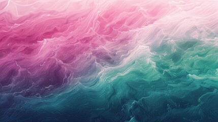 Vibrant magenta and sea green abstract wallpaper with flowing textures and blur