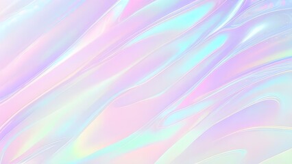 Obraz premium Holographic background light refraction texture overlay effect for photo and mockups. Organic drop diagonal holographic flare on a white wall. Shadows for natural light effects. Blurred rainbow light 