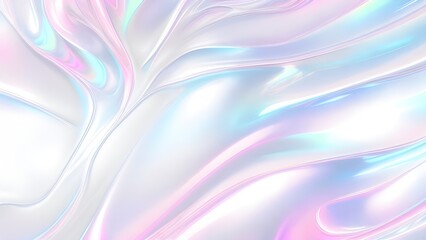 Fototapeta premium Holographic background light refraction texture overlay effect for photo and mockups. Organic drop diagonal holographic flare on a white wall. Shadows for natural light effects. Blurred rainbow light 