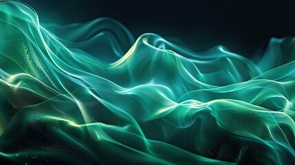 Obraz premium Refreshing backdrop with aqua and mint particles glowing highlights